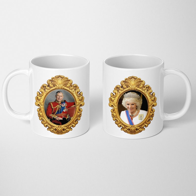 PartyPeopleCompany King Charles III & Camilla Queen Consort Coronation Commemorative Souvenir Mugs   | etsy.com