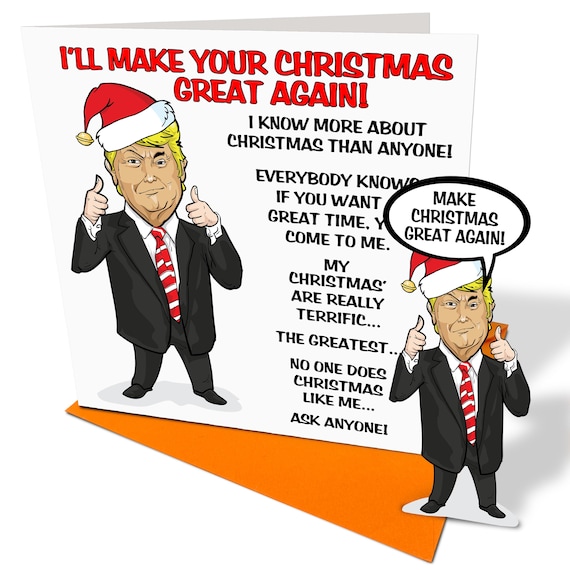 XXDJLP Funny Donald Trump Christmas Card, Merry Trump - View #6
