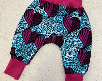 Swimming HeartsWax African Print Baby & Toddler Harem Pants