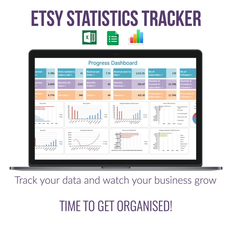 Etsy Shop Statistics Tracker Excel spreadsheet. Use this as a | Etsy