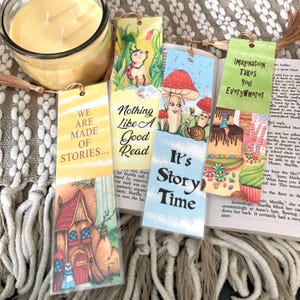 Story Time Bookmark | Laminated Bookmark | Illustrated Bookmark