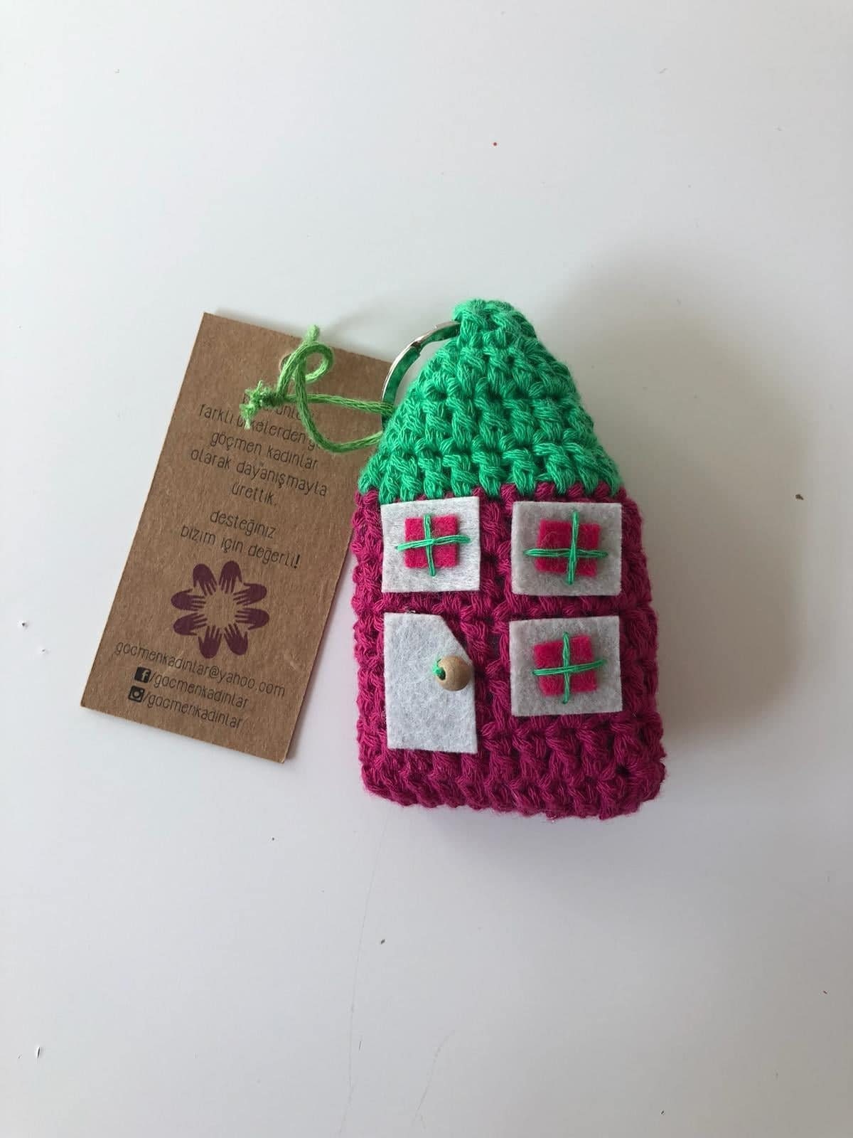 Cotton Yarn Knitted Key Chain Hand Knit Key Ring Knitted Key Etsy