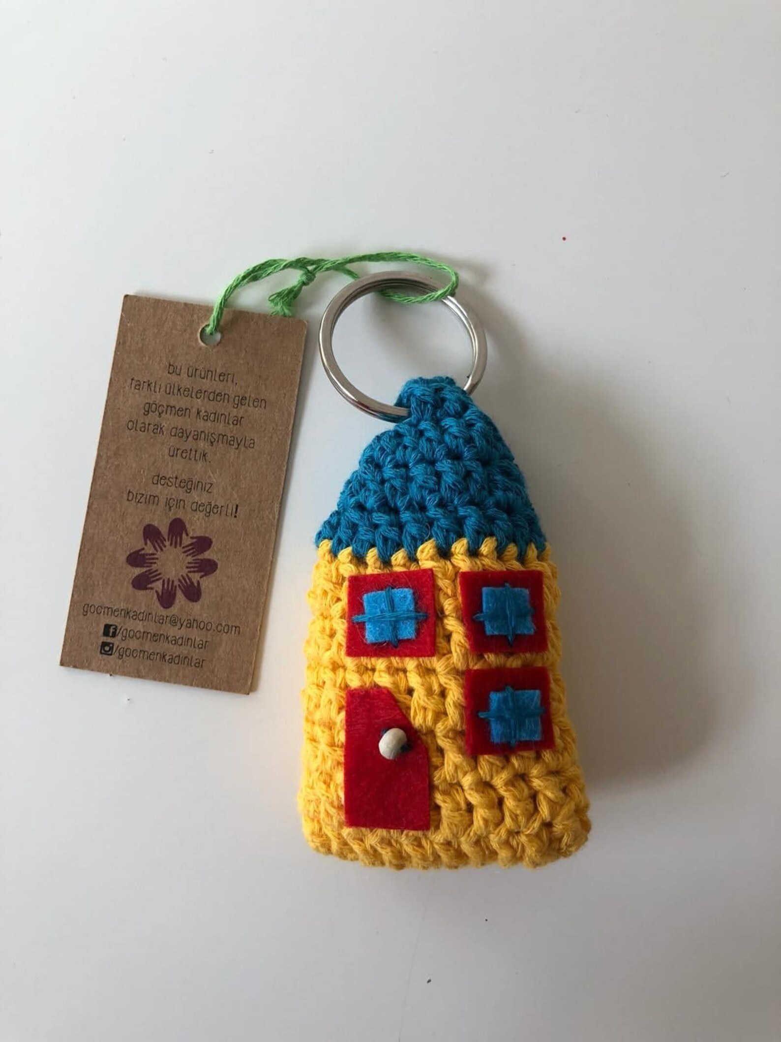Cotton Yarn Knitted Key Chain Hand Knit Key Ring Knitted Key Etsy