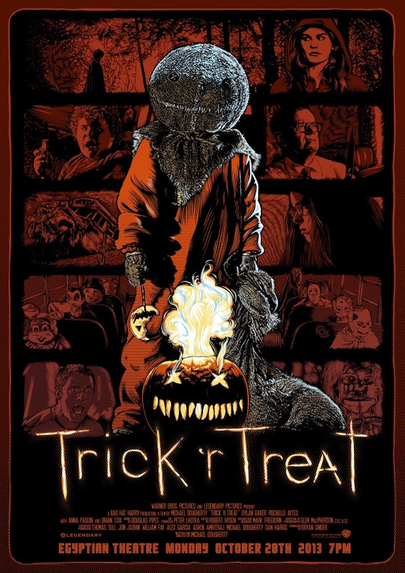 Trick Or Treat Horror Pumpkin Helloween Town Film Movie Film Etsy