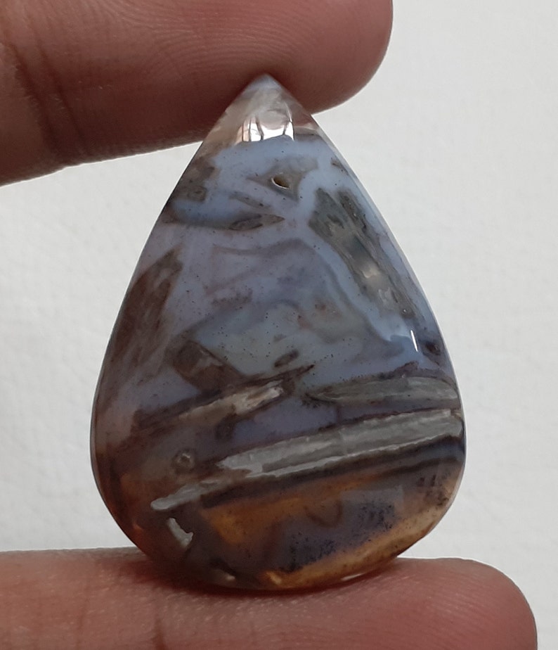 40 Ct Loose Gemstone For Making Jewelry 36X26X5 MM Pear Shape Cabochon NA-873 Fantastic Top Grade !! AAA+ One Quality Stick Agate