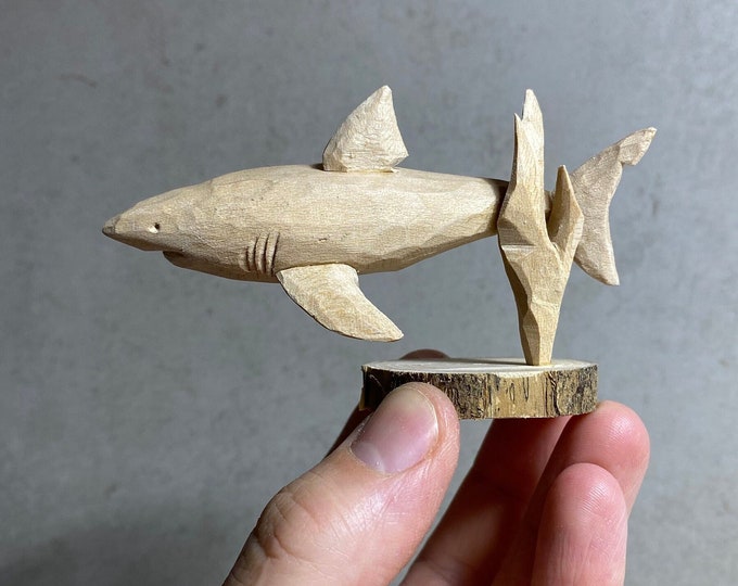 Wood Carving Kit | Whittling Shark Kit | Whittling Tool Shark Carving Kit for Beginners | Make your own Driftwood Shark Carving Kit