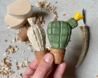 Beginner Whittling Kit | Catus Carving Kit | Whittling Tool Carving Kit | Make your own Cactus | Whittling Kit