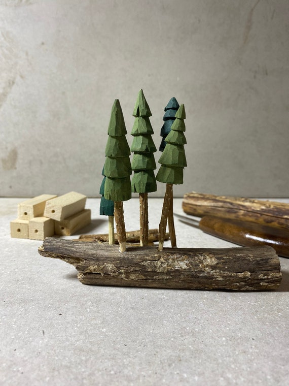 Beginner Whittling Forest Kit Woodland Driftwood Carving Kit How