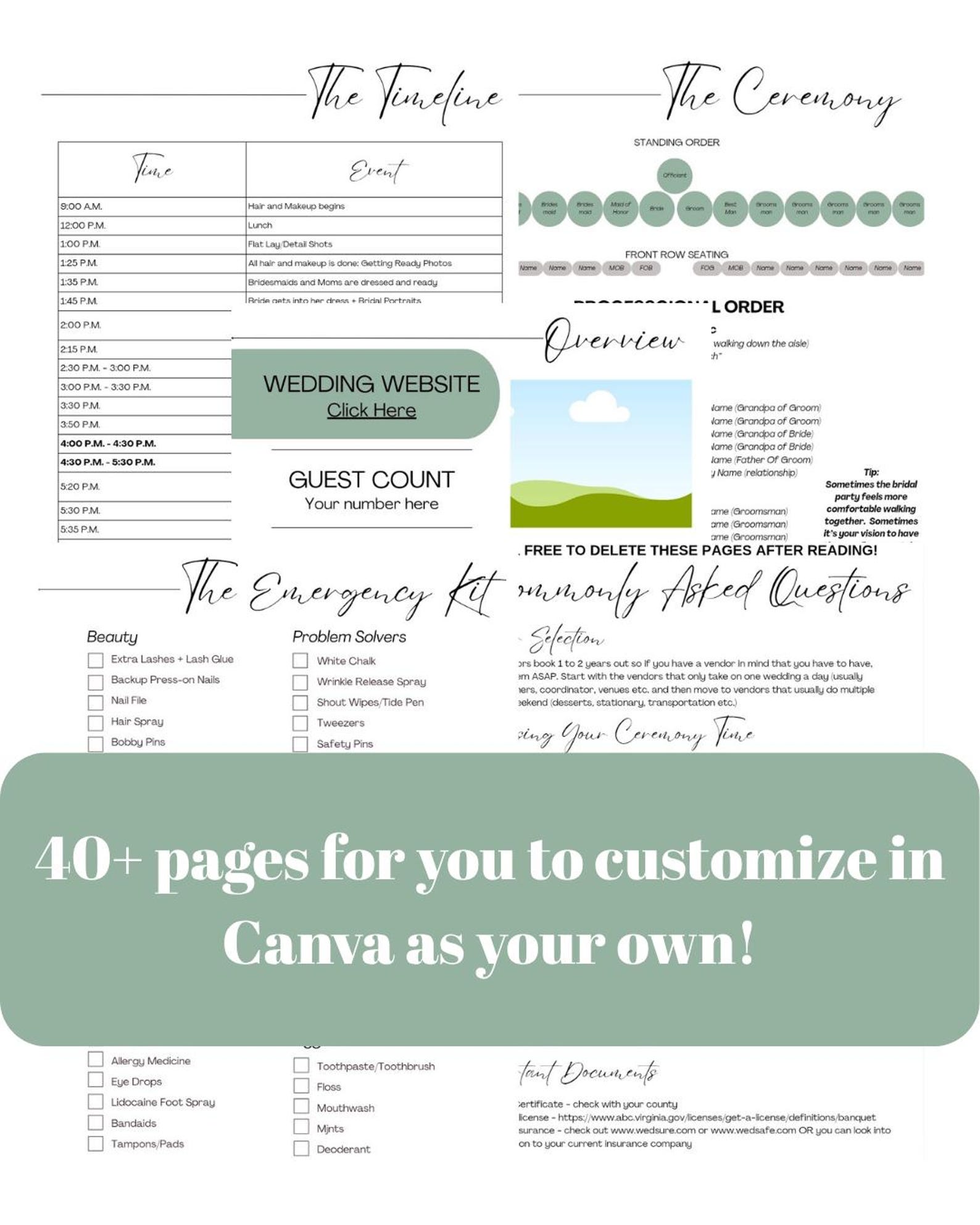 Ultimate Editable Wedding Planning Template Etsy