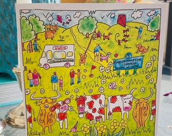 Greetings Card - Minchinhampton Common.