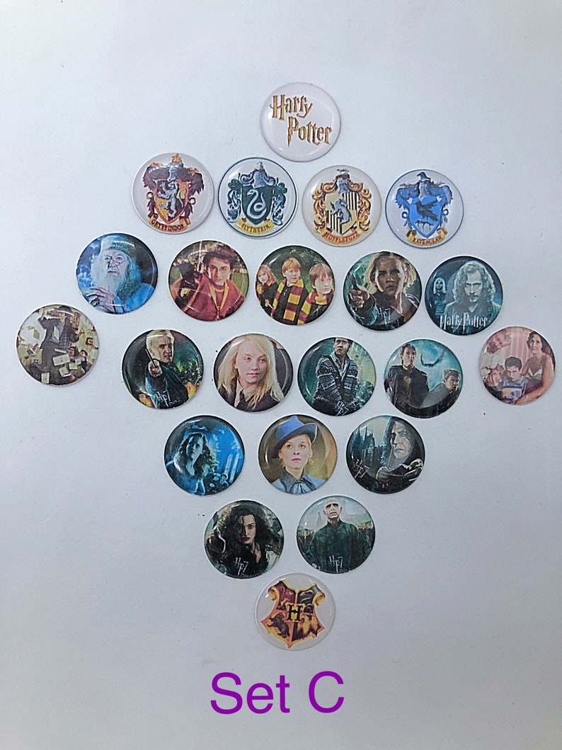 Harry Potter 1 fridge pins. Etsy