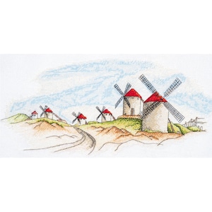 DIY Counted Cross Stitch Kit &quot;Windmills&quot;, Embroidery kit, Home decor, Abris Art A21
