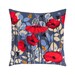 DIY Needlepoint Pillow Kit "Poppies in the Evening", Tapestry cushion kit, Tent Stitch Kit, Embroidery Kit 16"x16" (40х40 cm) Printed Canvas