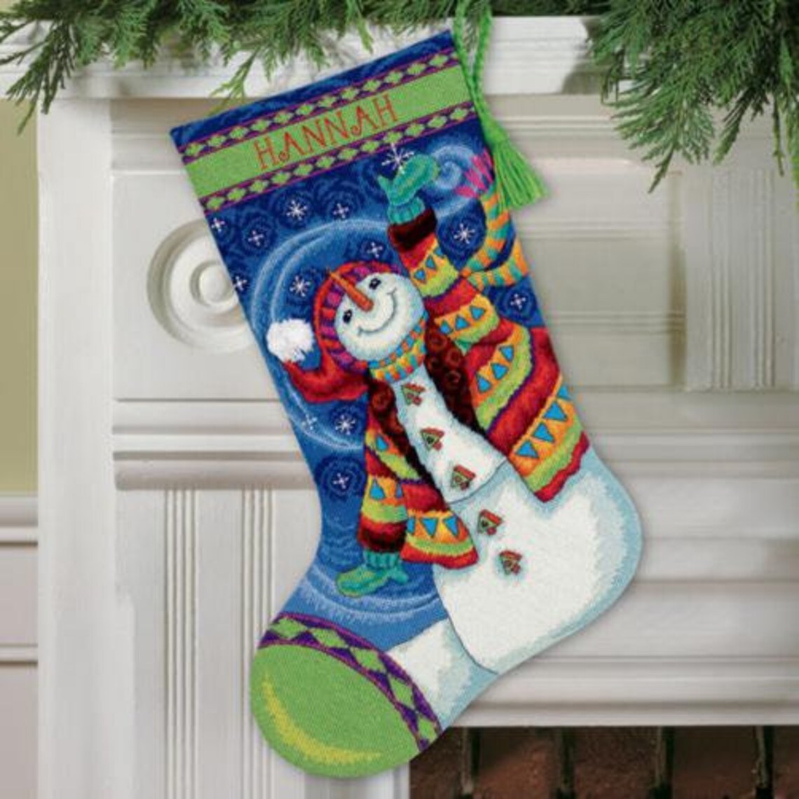 DIY Needlepoint Kit Dimensions Christmas stocking Etsy