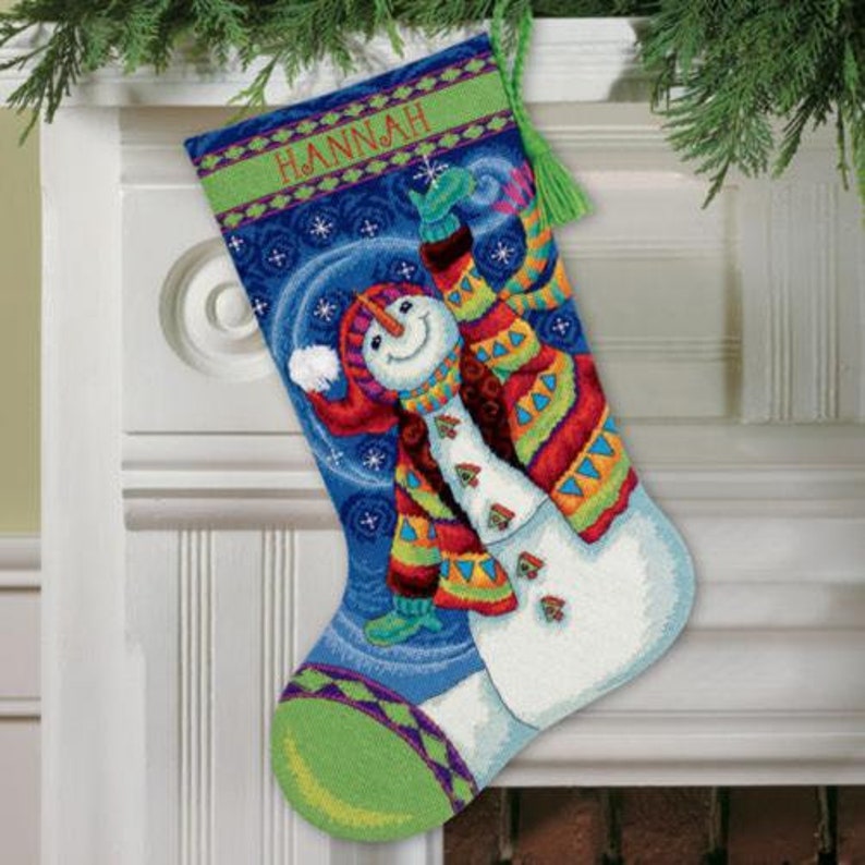 DIY Needlepoint Kit Dimensions Christmas stocking Etsy