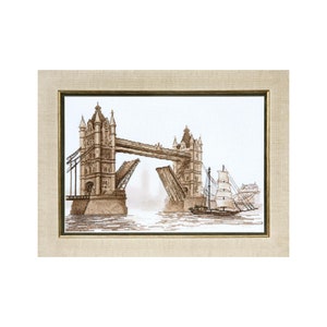 DIY Counted Cross Stitch Kit &quot;London.Tower Bridge&quot;, Embroidery kit, Home decor