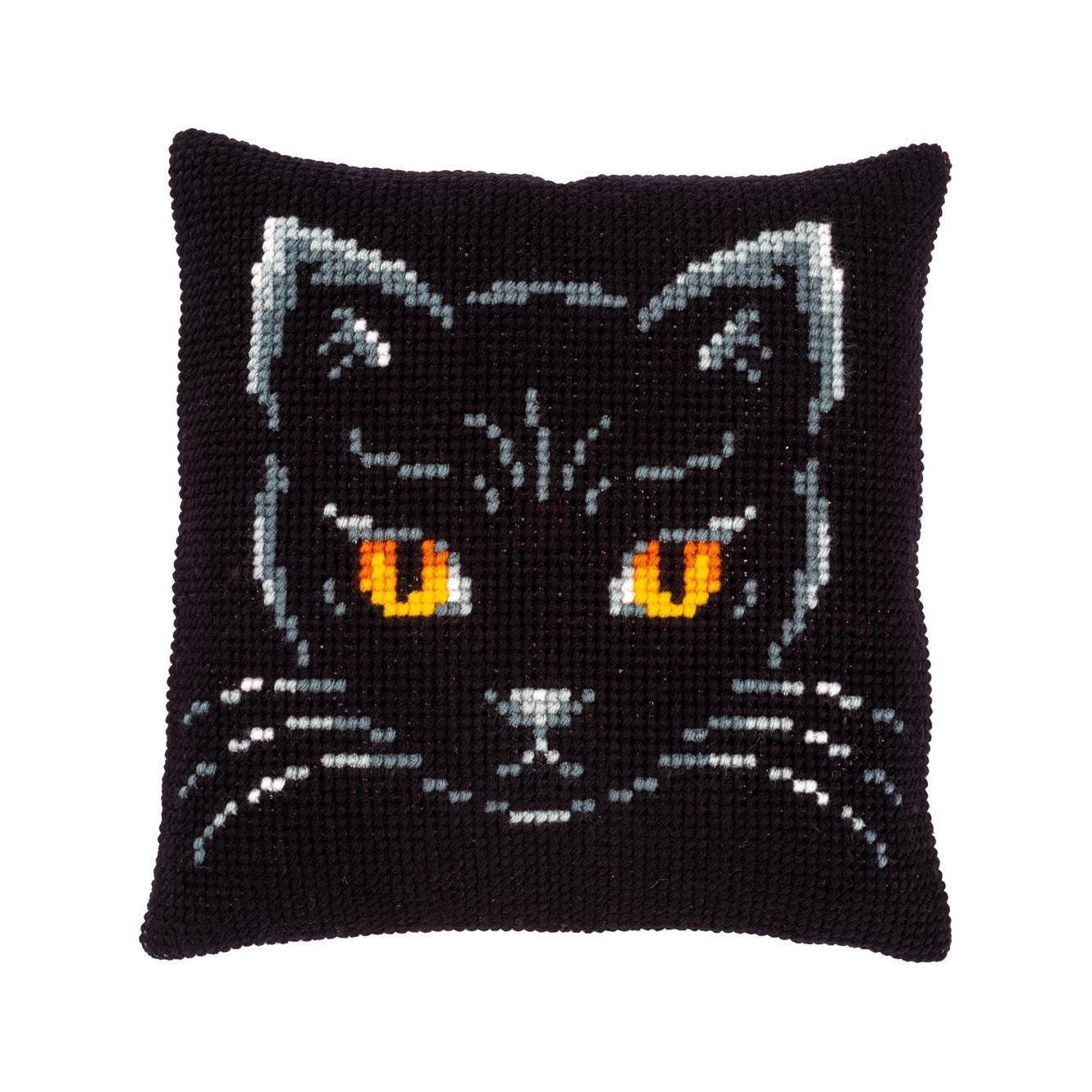 DIY Cross Stitch Cushion Kit black