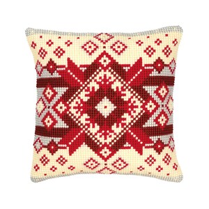 DIY Cross Stitch Cushion Kit &quot;Nordic Star&quot; | Needlepoint Pillow Kit | Embroidery kit | Home decor