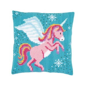 DIY Cross Stitch Cushion Kit &quot;Unicorn&quot; | Needlepoint Pillow Kit | Embroidery kit | Home decor