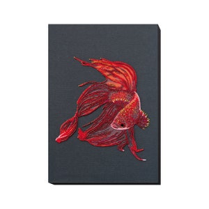 DIY Bead Embroidery Kit on Art Canvas &quot;Red gold&quot; | Unique Beadwork Kit for Home Décor | B01 Abris Art, Needlework Craft Kit