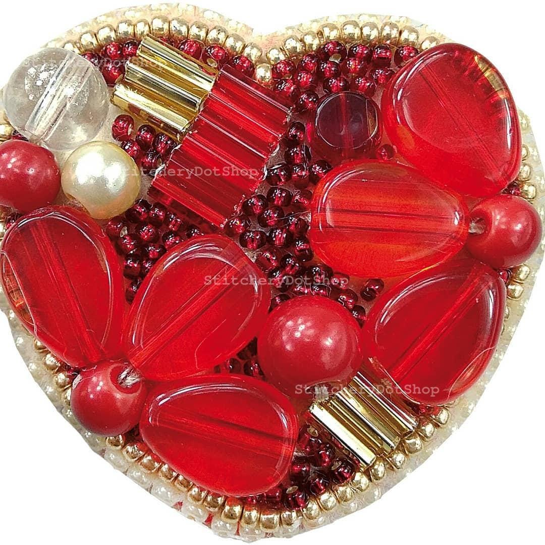 Beadwork Kit for Creating Brooch "heart", DIY Jewelry Making Kit ...