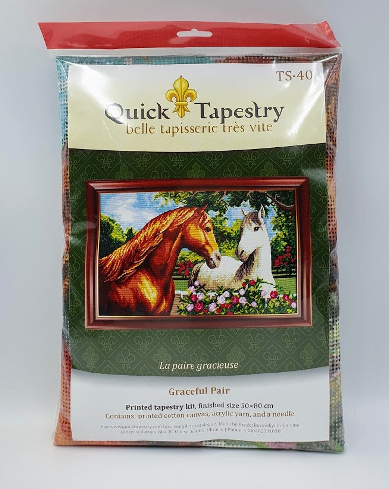 DIY Needlepoint Kit horses Tapestry Kit 5080 Cm Etsy