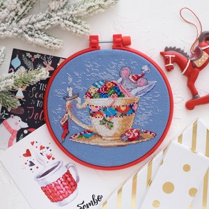 DIY Counted Cross Stitch Kit &quot;Sweet dreams&quot; with hoop, Embroidery kit, Home decor, Abris Art A03
