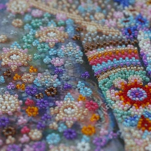 DIY Bead embroidery kit on art canvas Miracle of India Beadwork kit, Abris Art B02, diy needlework craft kit image 4