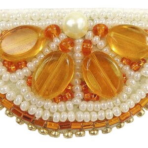 Beadwork Kit for Creating Brooch "orange", DIY Jewelry Making Kit ...