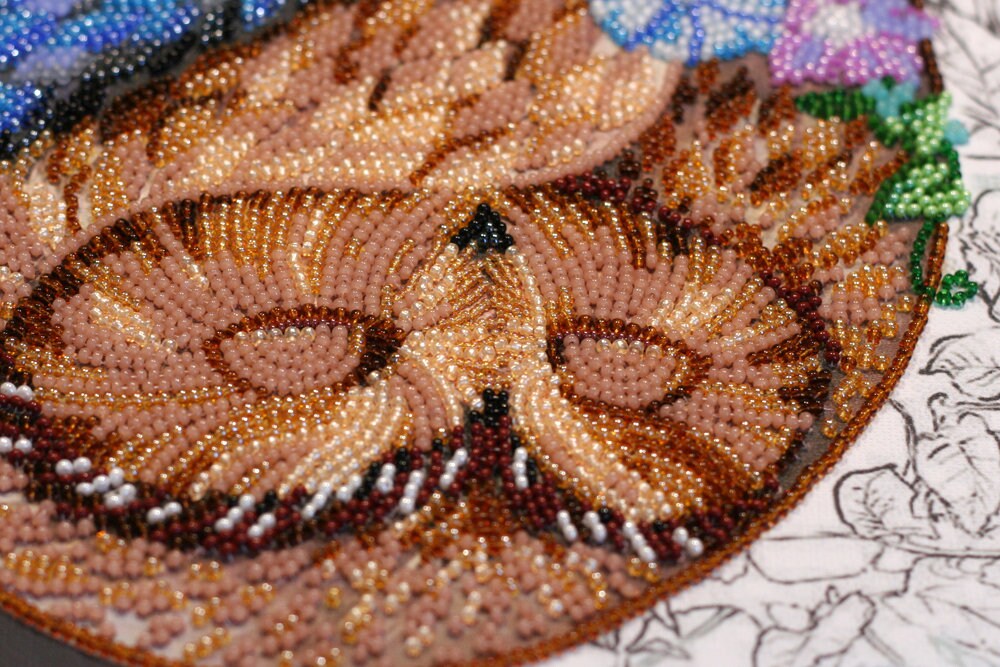 DIY Bead Embroidery Kit on art canvas Harmony Etsy