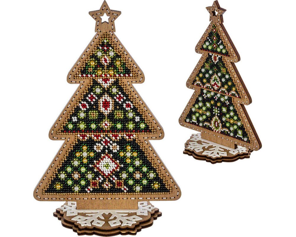 DIY Christmas Tree Toy Kit Xmas Tree Beading Embroidery Bead Etsy