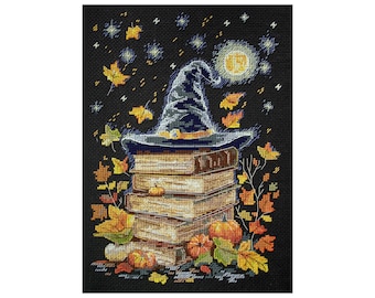 DIY Counted Cross Stitch Kit "Magic pages", Embroidery kit, Home decor