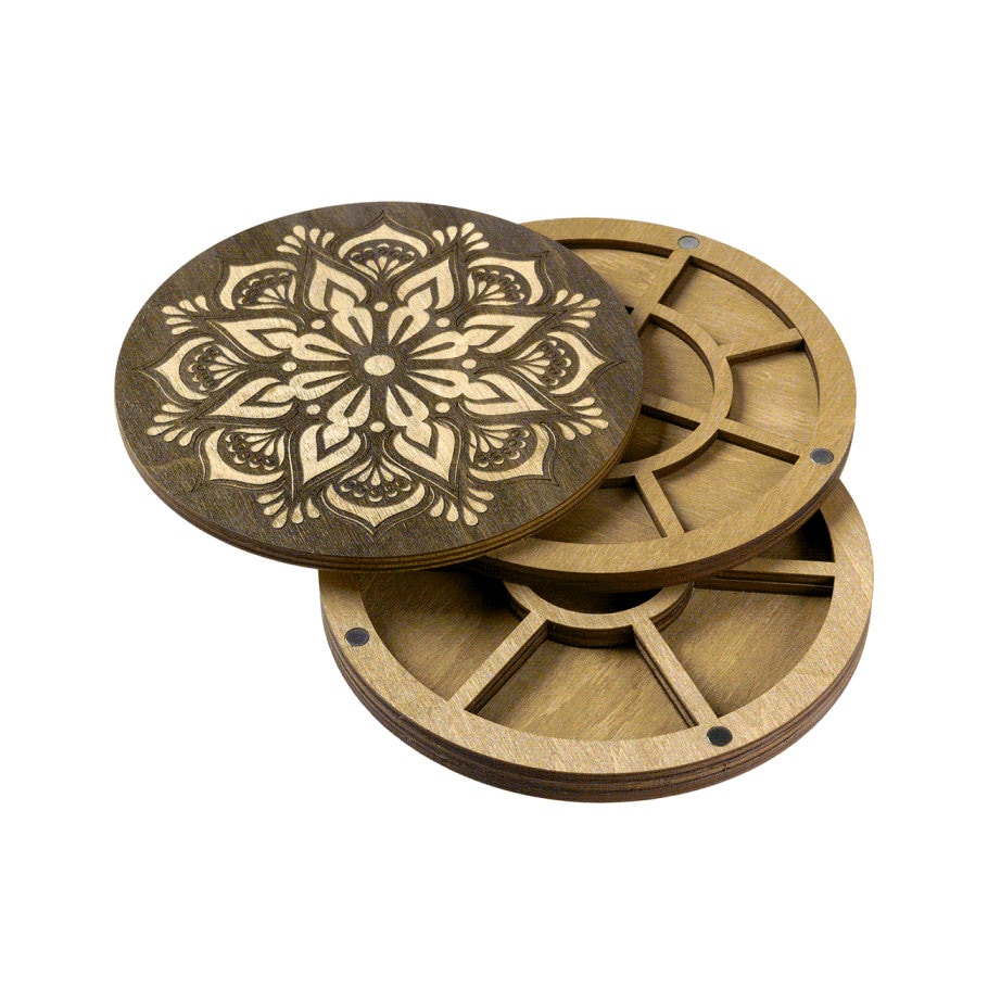 Multilayer Bead Organizer Wood Bead Organizer Tray With Lid Etsy