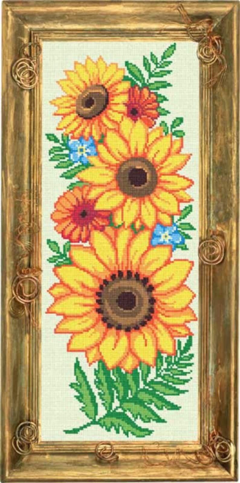 Needlepoint Kit Cross Stitch Kit sunflowers and Etsy