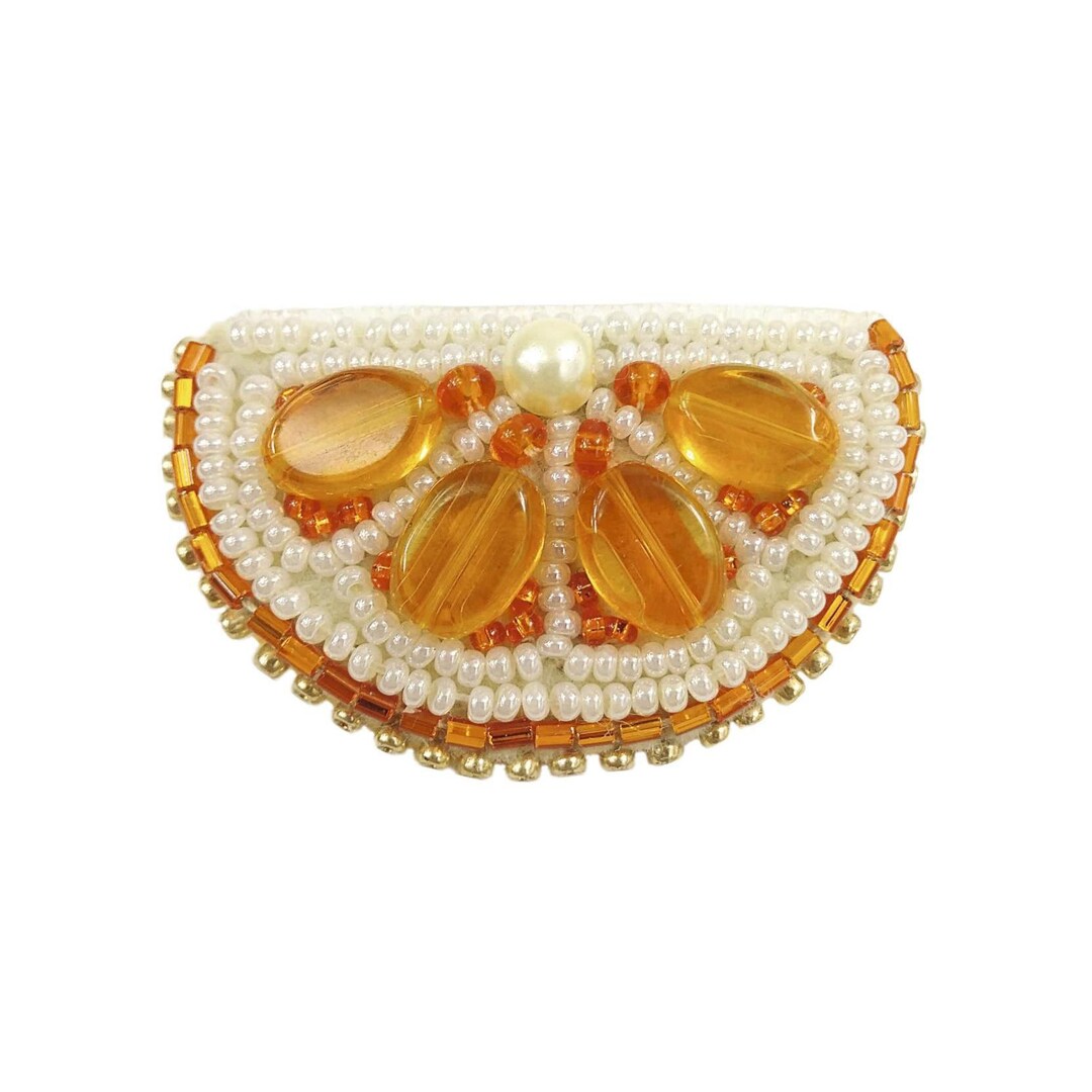 Beadwork Kit for Creating Brooch "orange", DIY Jewelry Making Kit ...