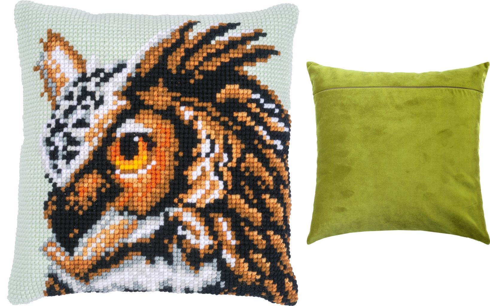 Kreuzstich-Kissen-Set Eule – 25,5 X 25,5 Cm, Inkl. Leinwand, Garn, Nadel & Anleitung