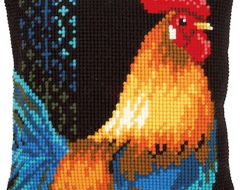 VERVACO Kit De Punto De Cruz Unicornio - Cojín Decorativo 40x40cm, Incluye Hilos Y Tela, Para Principiantes