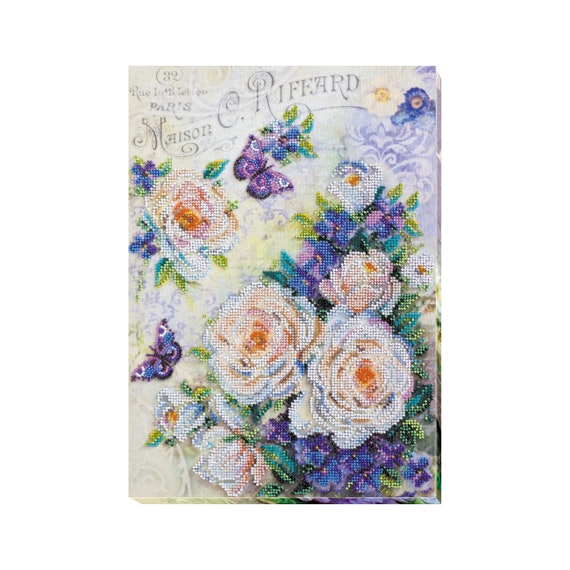 DIY Bead Embroidery Kit on Art Canvas keys to the Spring, Craft