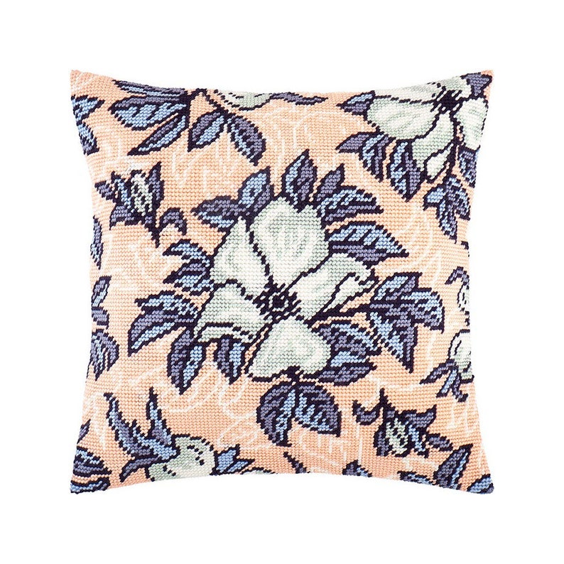 DIY Needlepoint Pillow Kit Dog rose Tapestry Etsy