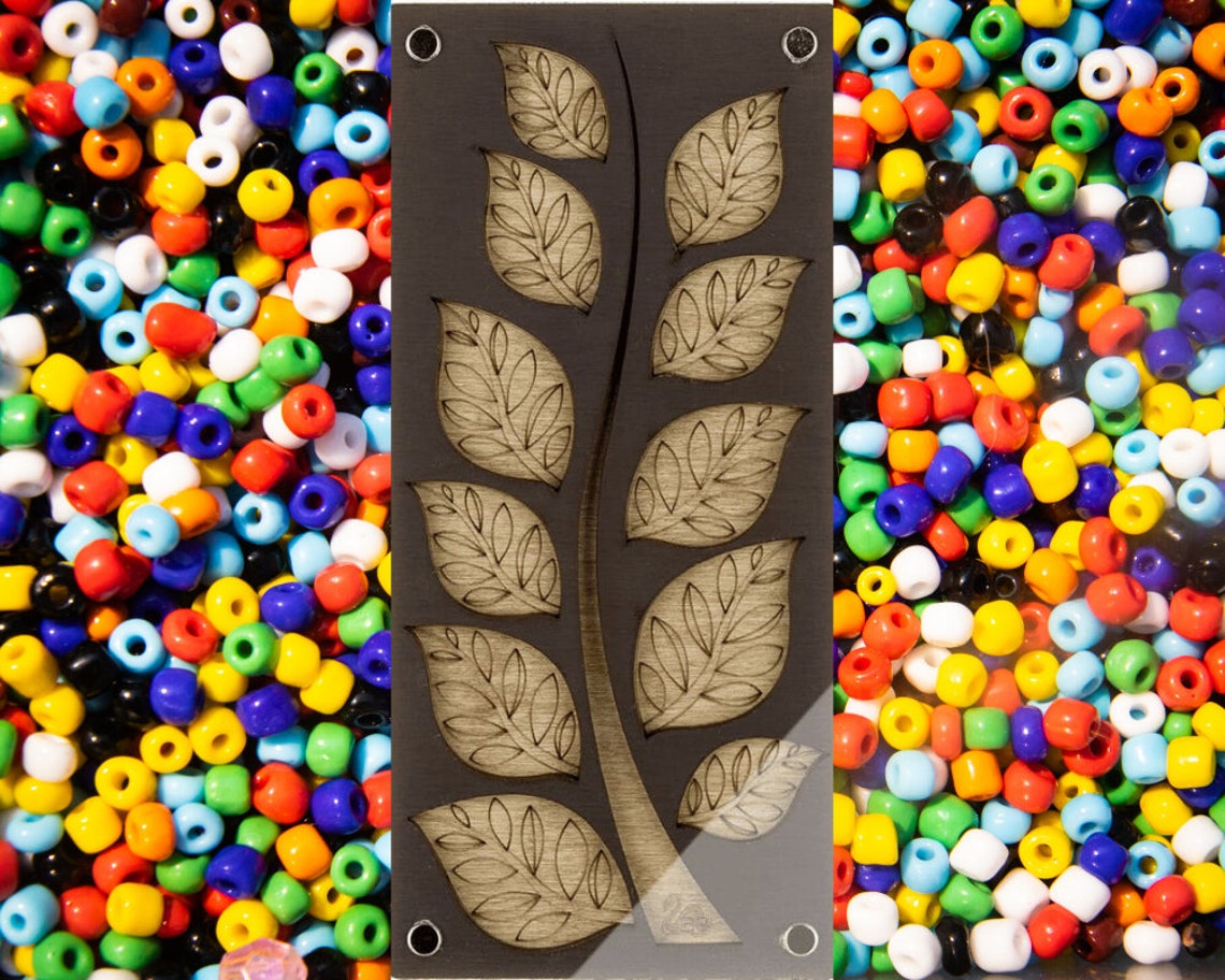 Wood Bead Organizer Tray With Lid Seed Bead Storage Container Etsy