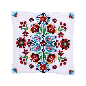 DIY Tapestry Cushion Kit &quot;Folklore&quot;, Needlepoint Pillow Kit, Embroidery kit, size 16&quot;x16&quot;