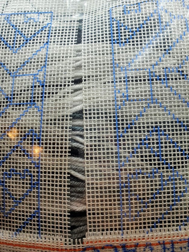 DIY Long Stitch Cushion Kit Black & White Cross Etsy