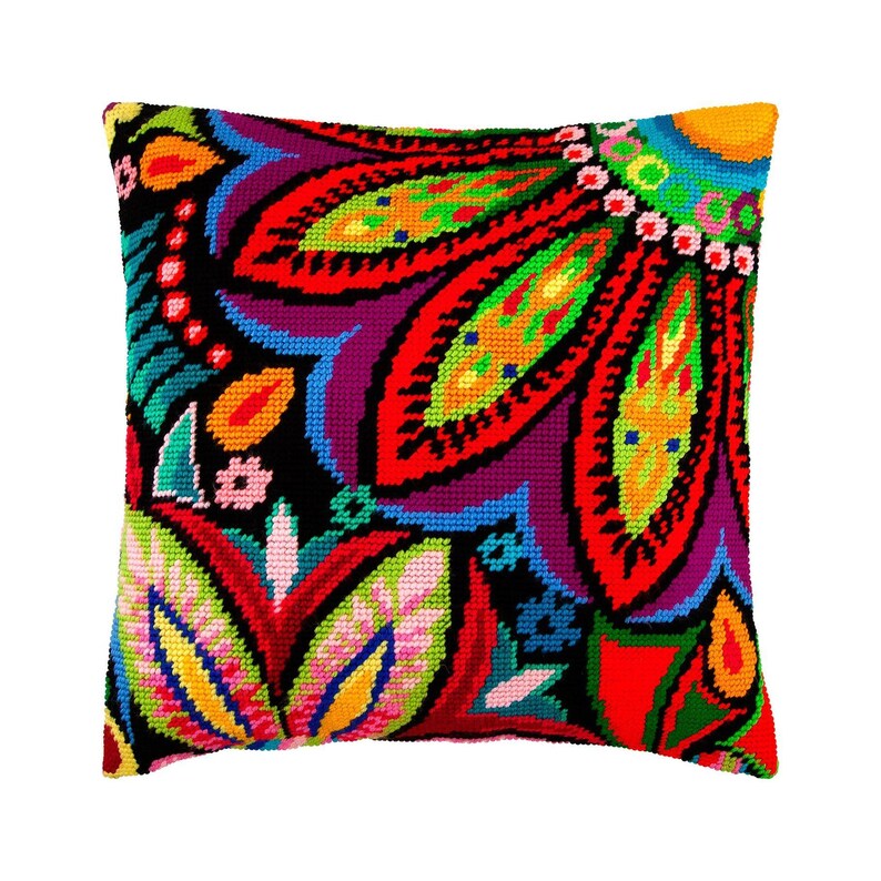 DIY Needlepoint Pillow Kit maharaja Tapestry Etsy