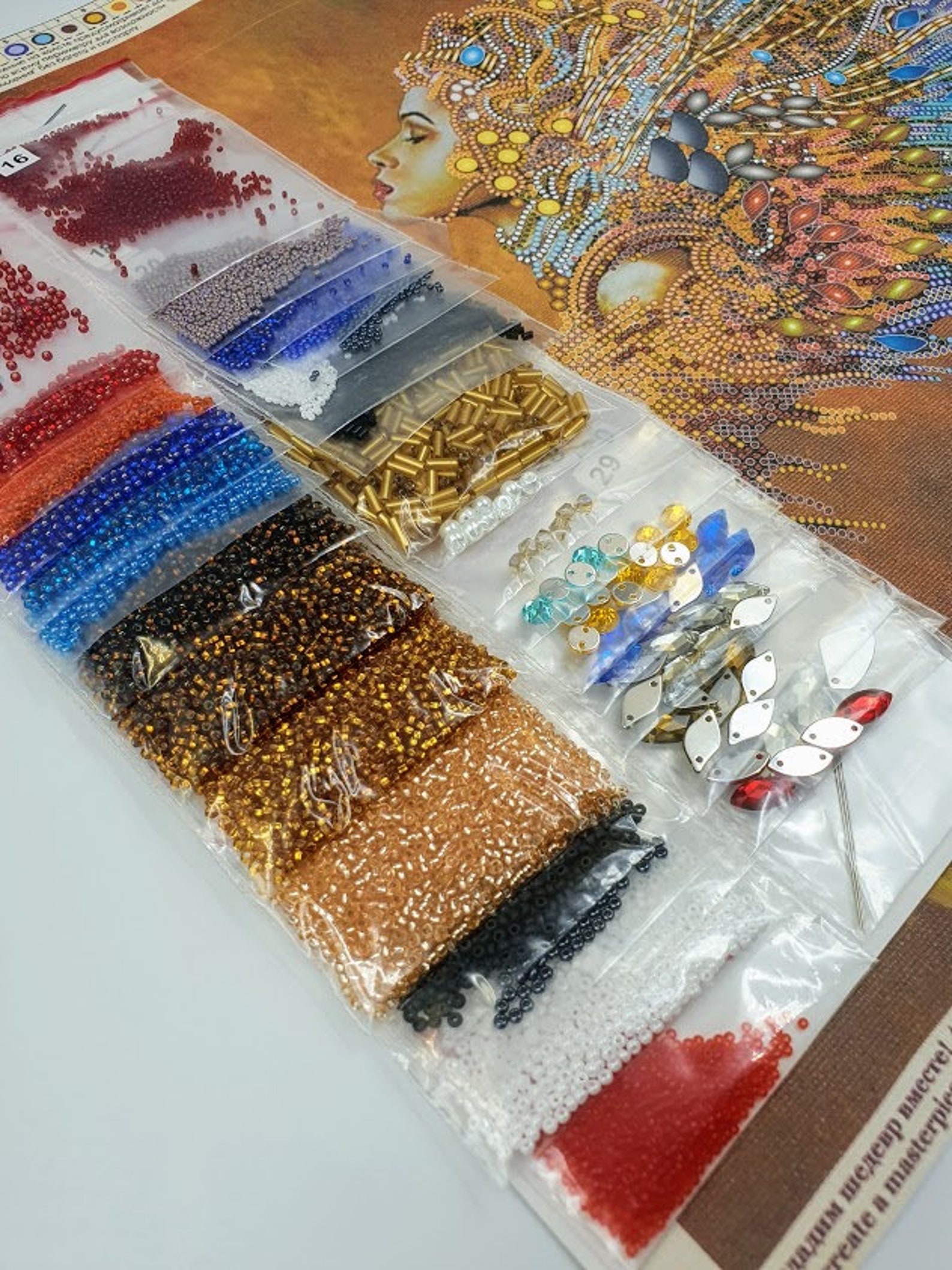 DIY Perlenstickerei Set Rosa Blumen - 30x40cm Nadelstichmuster Für Anfänger