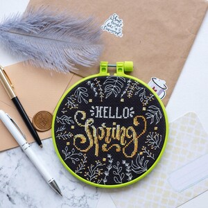 DIY Counted Cross Stitch Kit &quot;Spring&quot; with hoop, Embroidery kit, Home decor, Abris Art A03