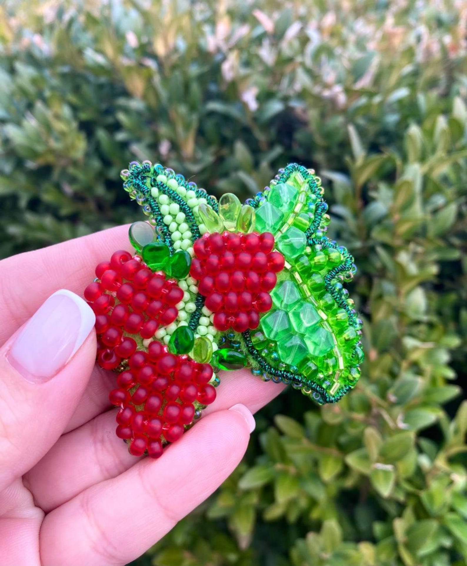 Beadwork Kit for Creating Brooch "raspberry", DIY Jewelry Making Kit ...