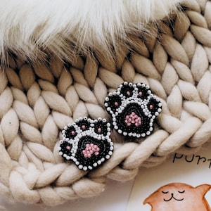 DIY Jewelry making kit &quot;Claws&quot;, Seed beaded brooch, Bead Embroidery Kit A04