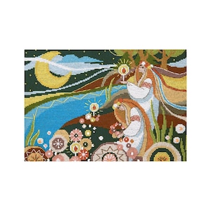 DIY Counted Cross Stitch Kit "Kupala night", Embroidery kit, Home decor