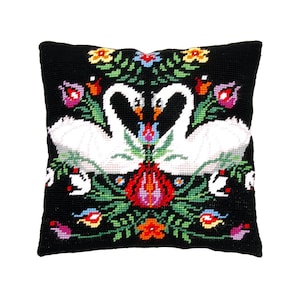 DIY Tapestry Cushion Kit &quot;Zara&quot;, Needlepoint Pillow Kit, Embroidery kit, size 16&quot;x16&quot;