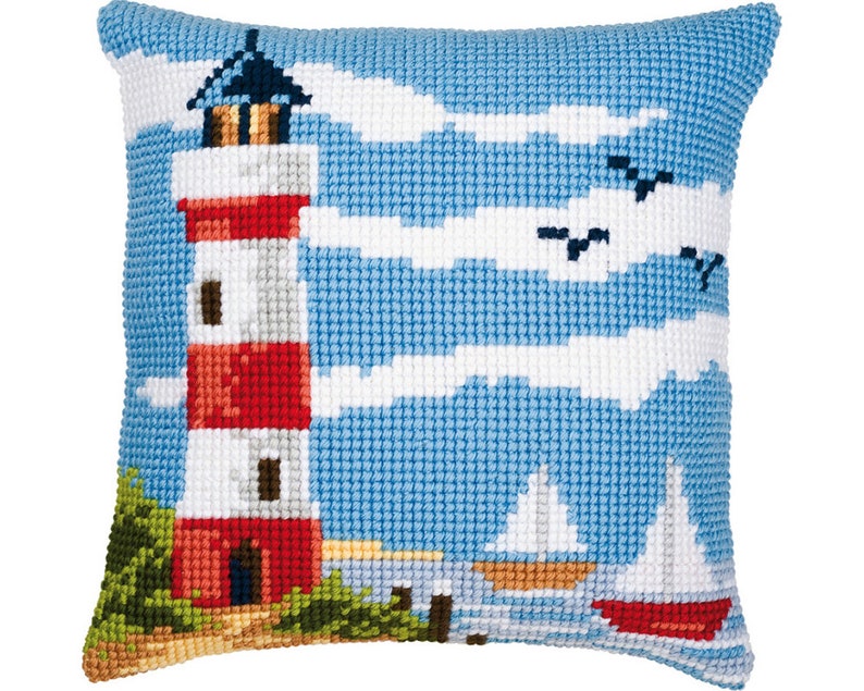 DIY Needlepoint Pillow Kit Vervaco Cross Stitch Cushion Kit Etsy